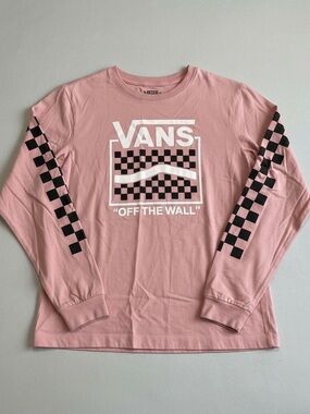 Vans Pink Crewneck Long Sleeve Tee